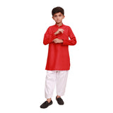 RED EMBROIDED KURTA SHALWAR