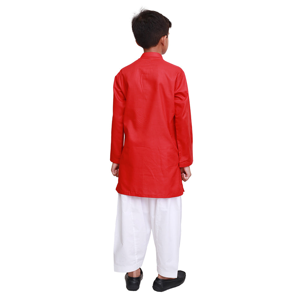 RED EMBROIDED KURTA SHALWAR