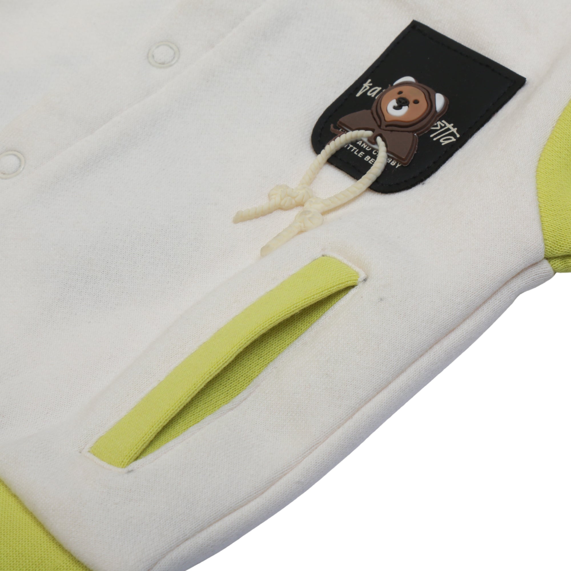 Bear Face hooded 3-pc set (Apple-green)