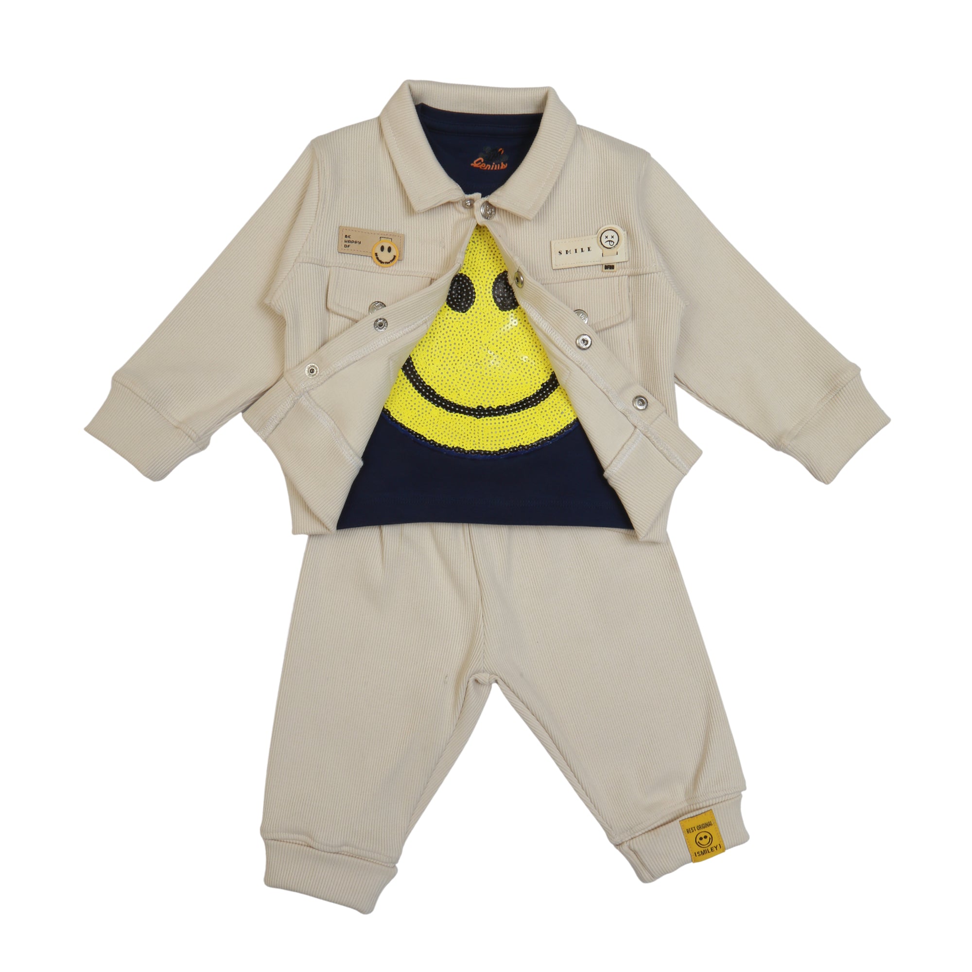 Smiley Face 3-pc set (Off-white)