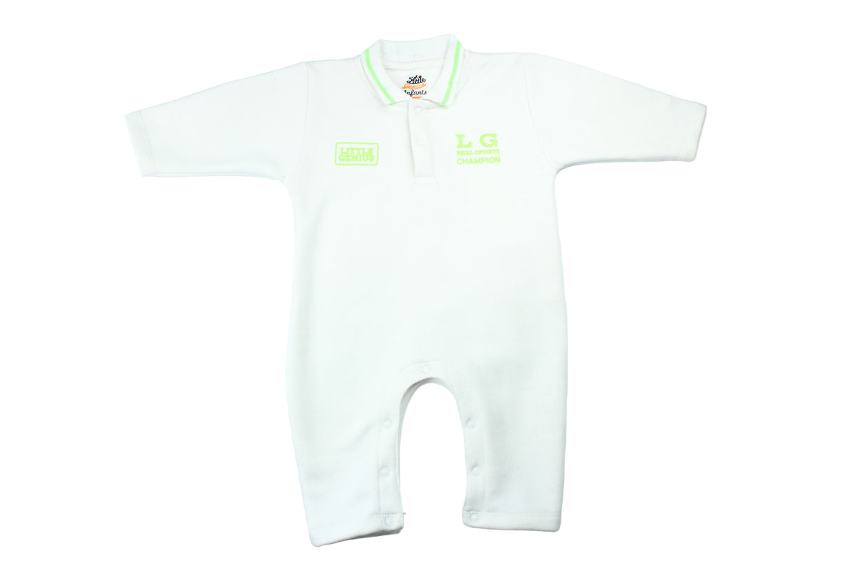POLO ROMPER WHITE