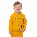 LYCRA KNITED DENIM MUSTURD A/W  JACKET