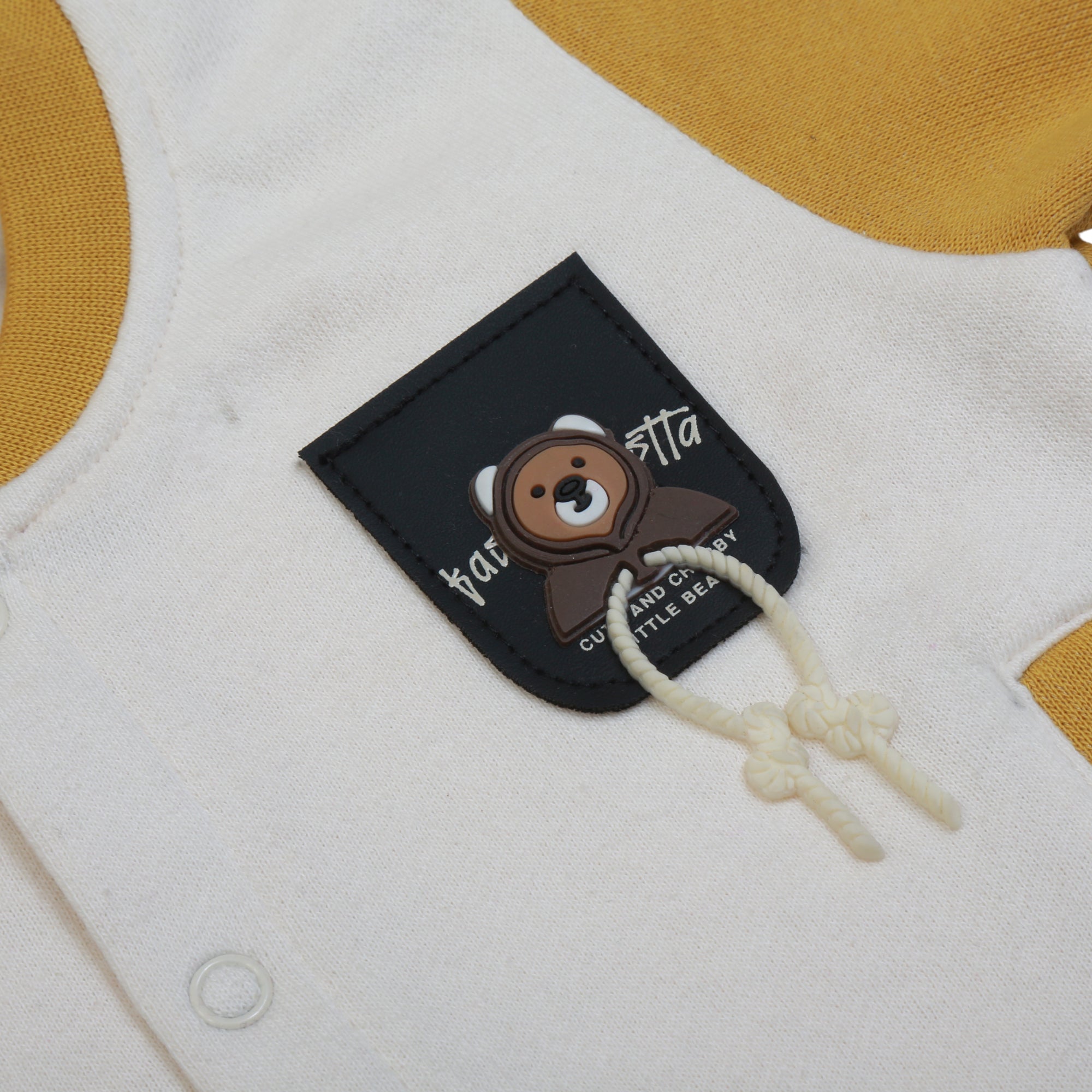 Bear Face hooded 3-pc set (Lemon Curry)