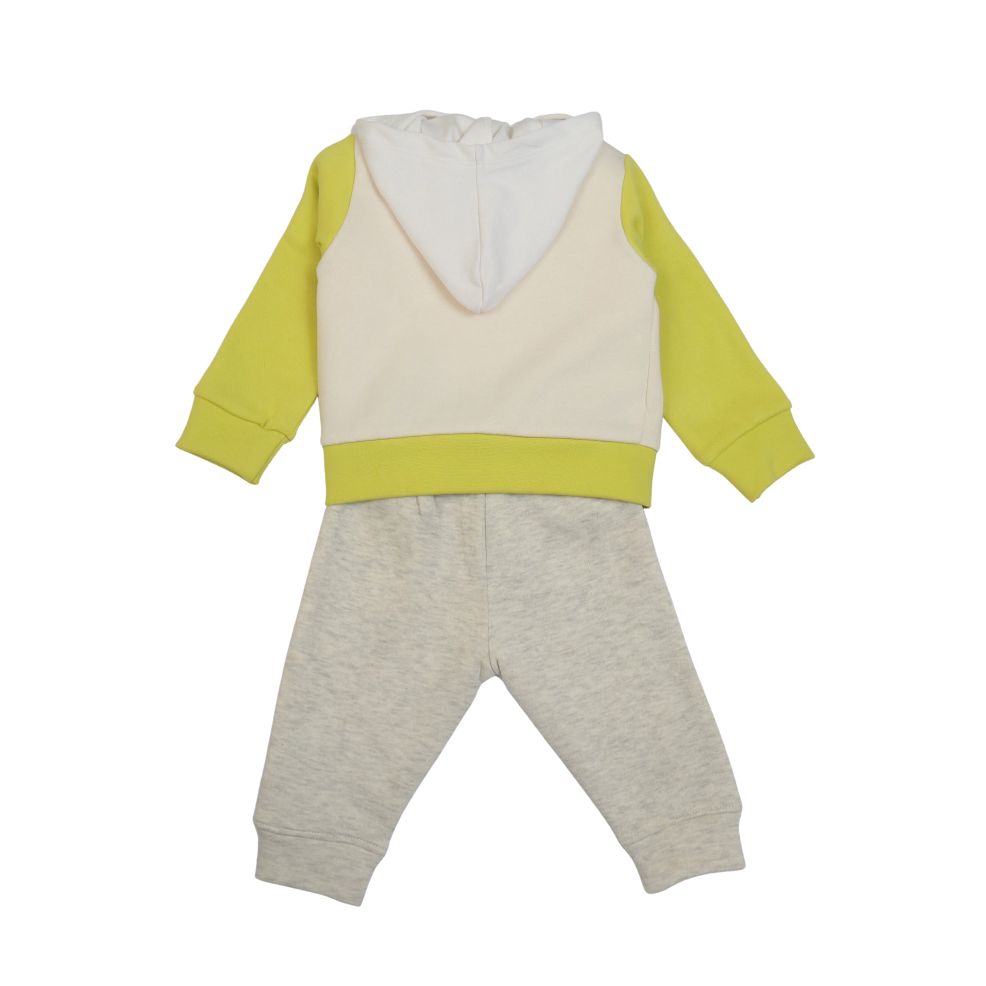 Bear Face hooded 3-pc set (Apple-green)