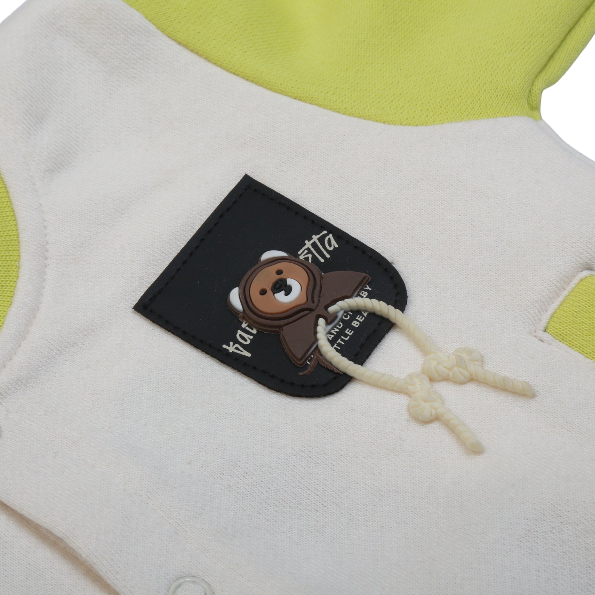 Bear Face hooded 3-pc set (Apple-green)