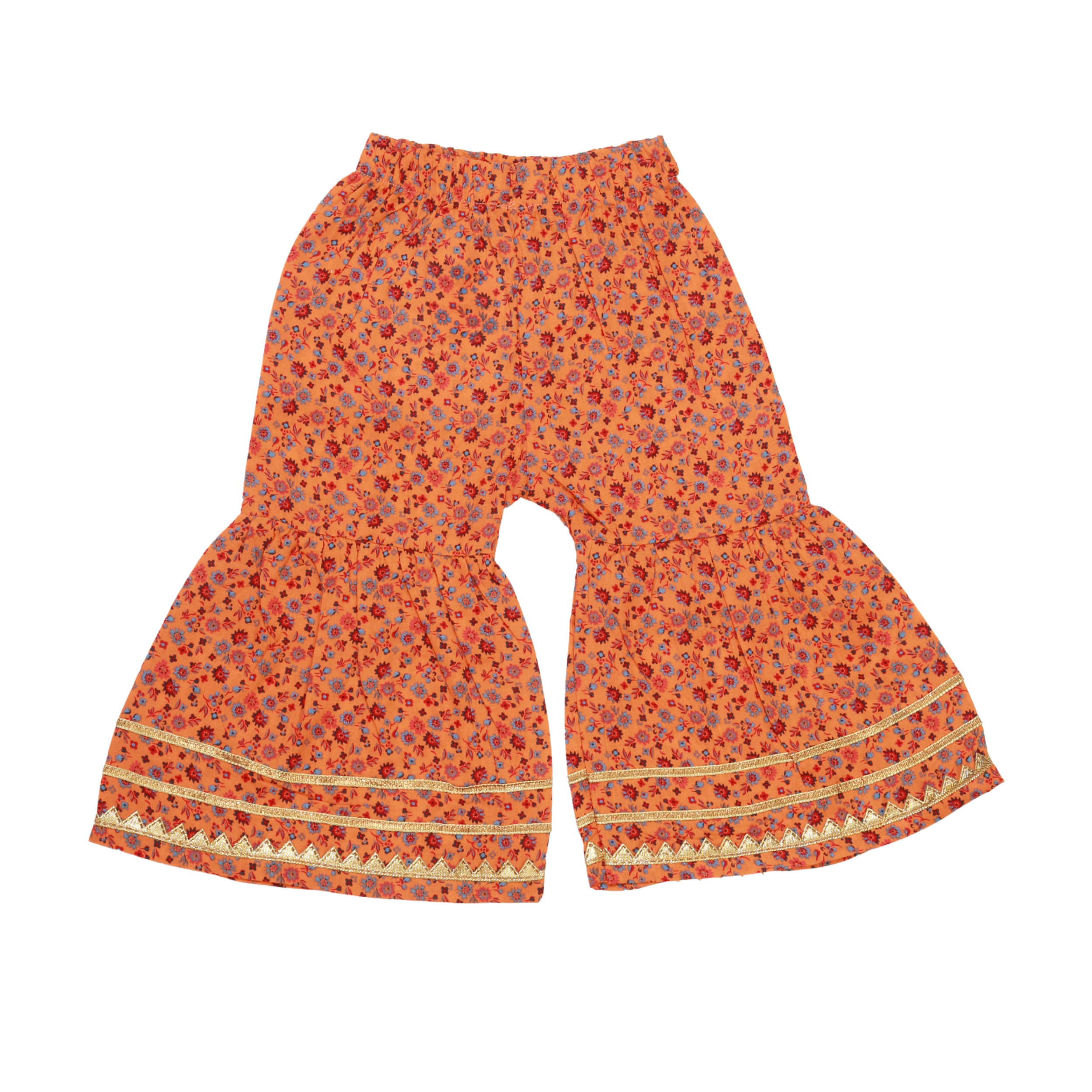 ORANGE PRINTED KURTI & GHARARA