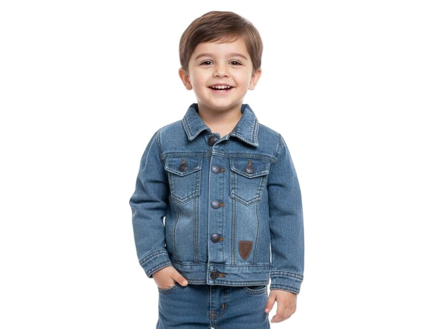 LYCRA KNITED DENIM SLIT JACKET