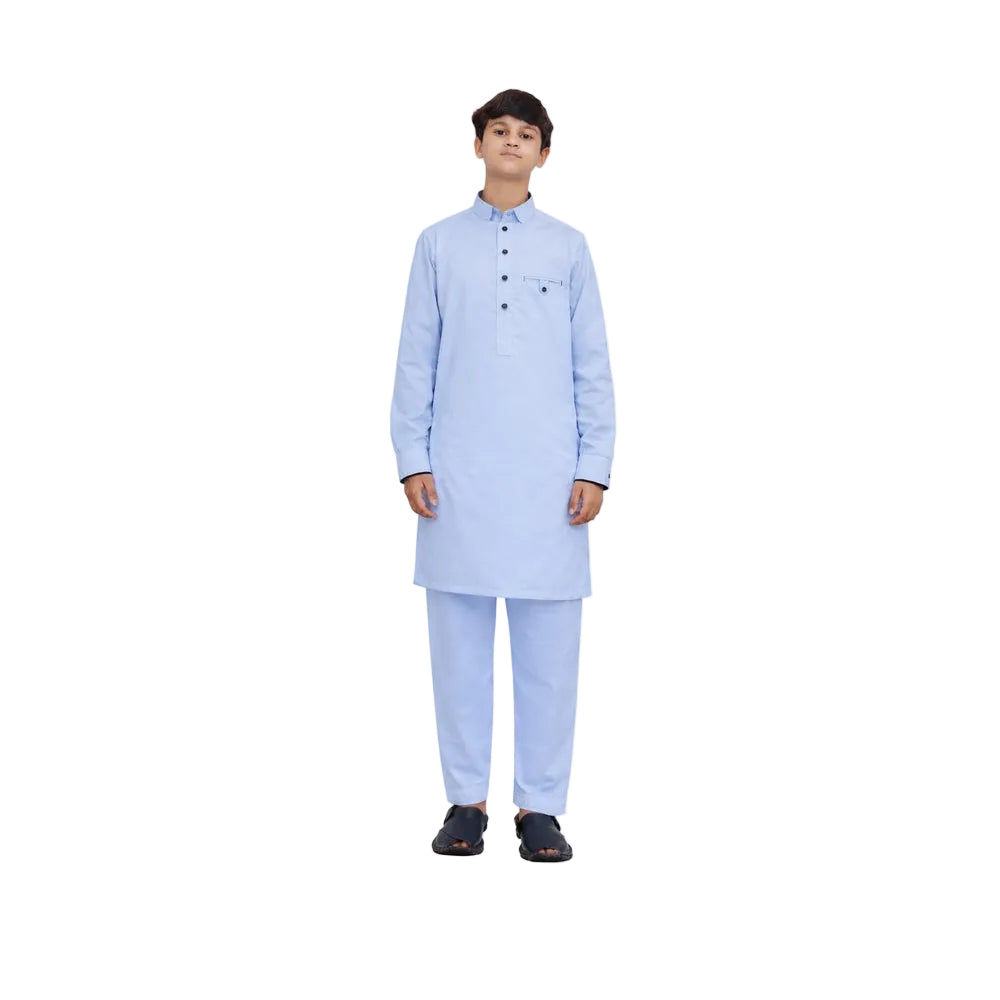 LT.BLUE KURTA SHALWAR / TROUSER